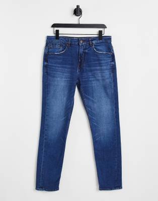 Slim Jeans In Dark Wash-Blues