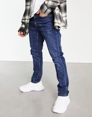 Pull&Bear slim jeans in dark wash  - ASOS Price Checker