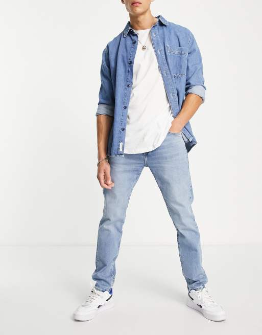 Pull&Bear slim jeans in light blue