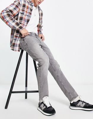 Pull&Bear slim jeans with rips in grey - ASOS Price Checker