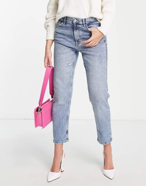 Pull&Bear slim mom in light blue