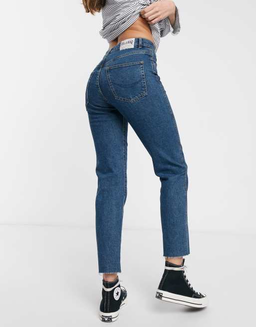 Pantalon mom fit discount pull and bear