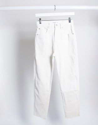 pull and bear white mom jeans