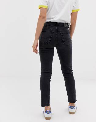 pull and bear black mom jeans