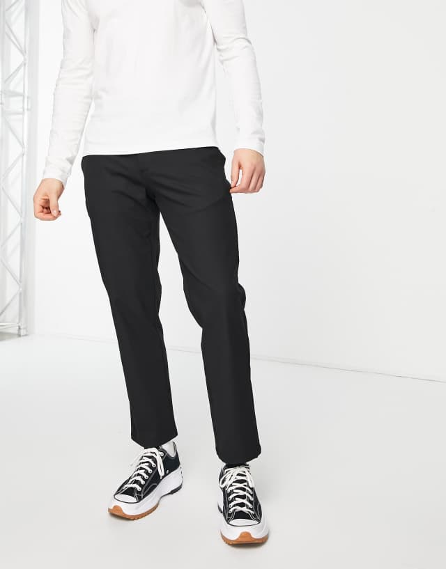 Pull&Bear slim tailored trousers in black