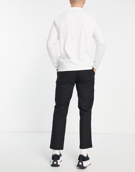 Pull&Bear slim tailored trousers in black