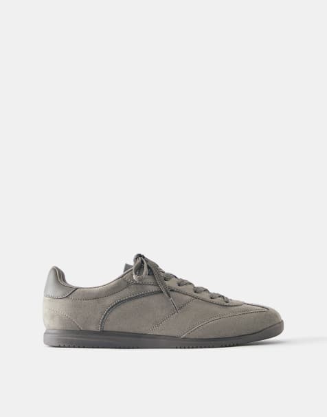 Pull&Bear Slim trainers in taupe - view 1