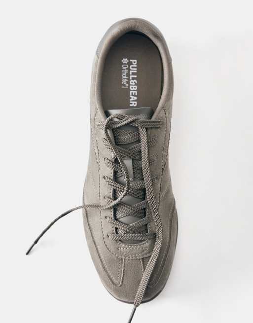 Pull&Bear Slim trainers in taupe, 3 of 4