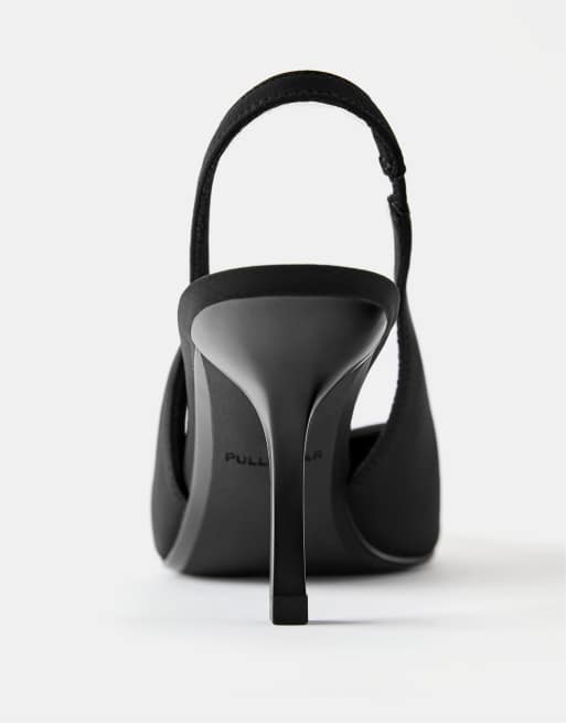 Pull&Bear Slingback heels in black, 3 of 4