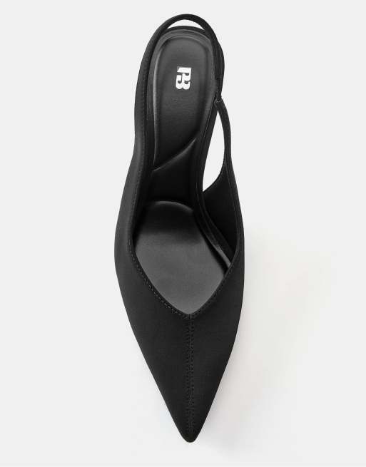 Pull&Bear Slingback heels in black, 4 of 4