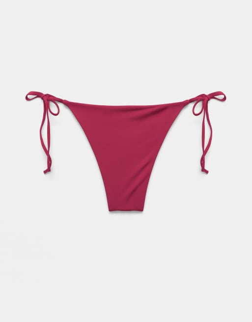 Pull&Bear - Slip bikini color bordeaux, 4 di 4