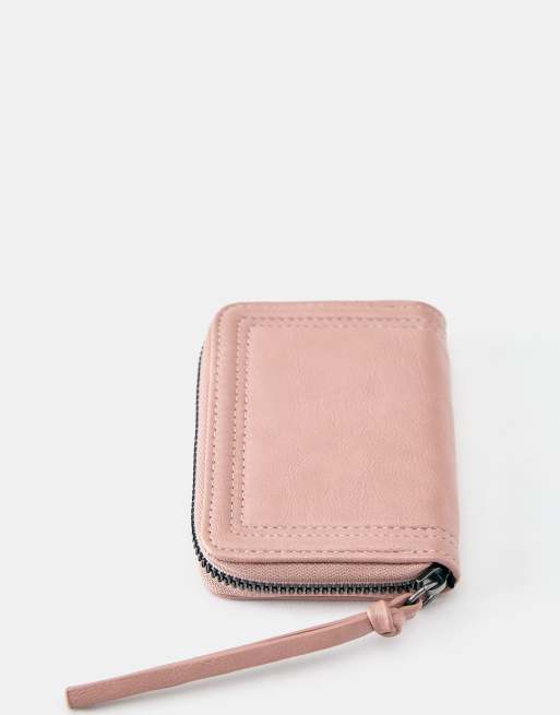 Pull&Bear sliten plånbok i rosa, 3 av 4