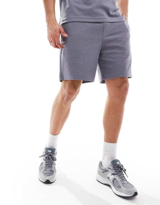Pull&bear slogan shorts in gray - part of a set
