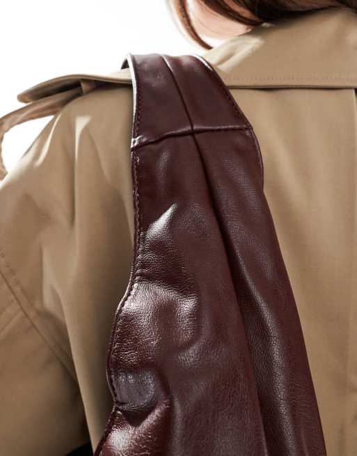 Pull&Bear slouchy city bag in burgundy