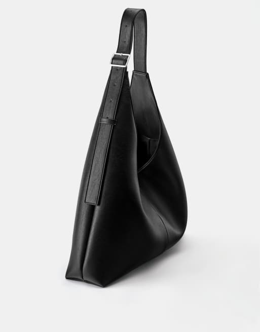 Pull&Bear Slouchy oversized tote bag in black, 3 of 5
