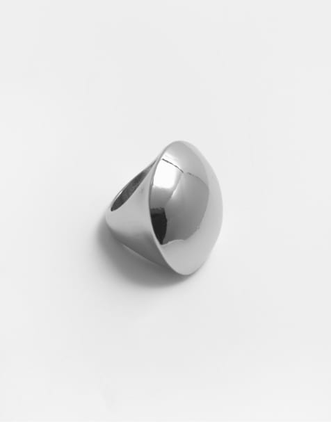 Pull&Bear - Sølvfarvet oval maxiring - view 1