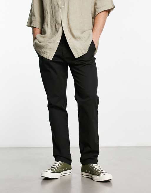 Pull&Bear - Smalle chino's in zwart