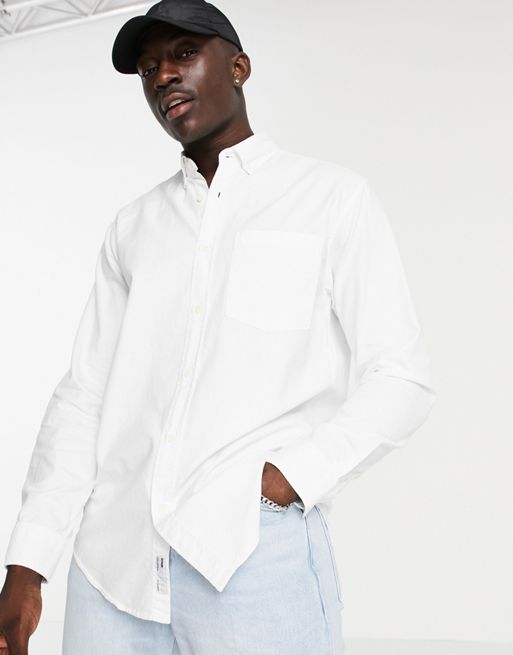 Pull&Bear smart oxford shirt in white | ASOS