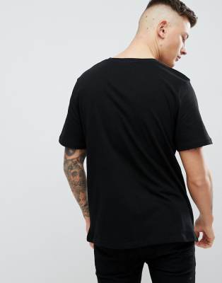 Pull&Bear Smiley Face Slogan Crew Neck T-Shirt In Black | ASOS