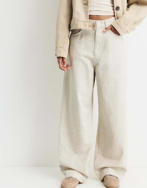 Pull&Bear snakeskin print trousers