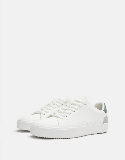 Pull&Bear - Sneakers basic bianche con dettaglio