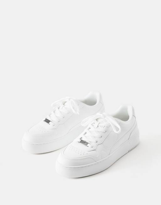 Pull&Bear - Sneakers bianche con suola spessa, 2 di 4