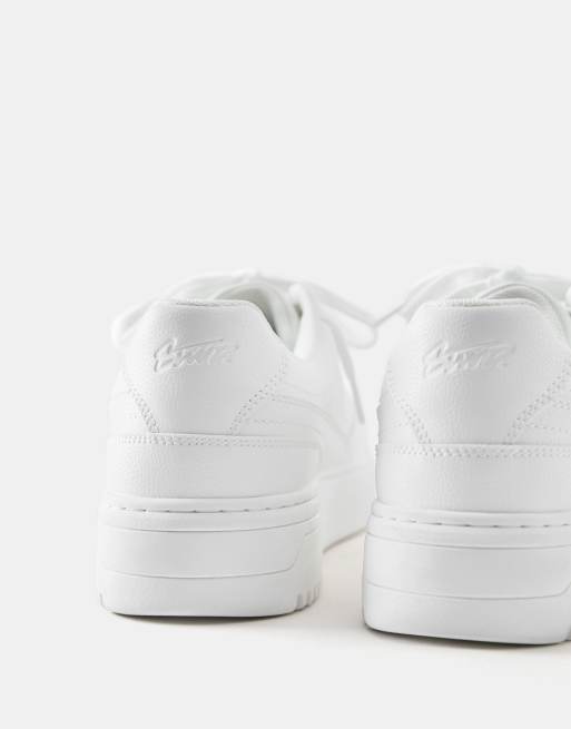 Pull&Bear - Sneakers bianche con suola spessa, 4 di 4