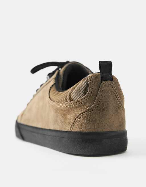 Pull&Bear - Sneakers casual stringate marroni, 3 di 4