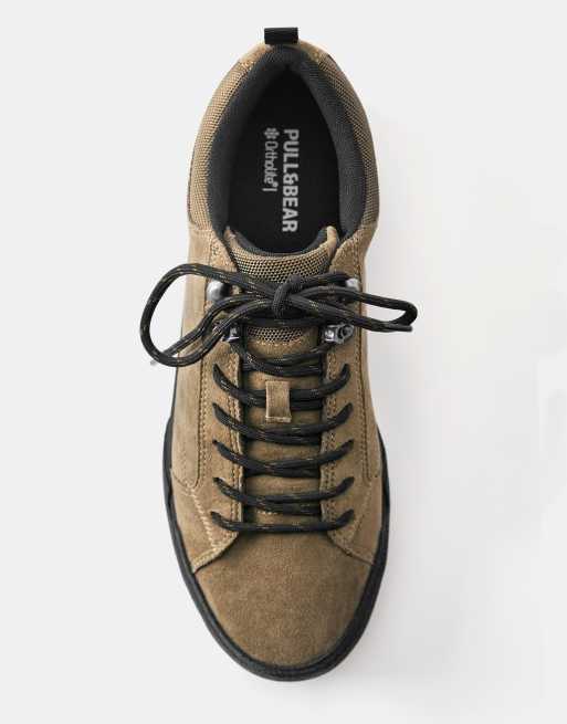Pull&Bear - Sneakers casual stringate marroni, 4 di 4
