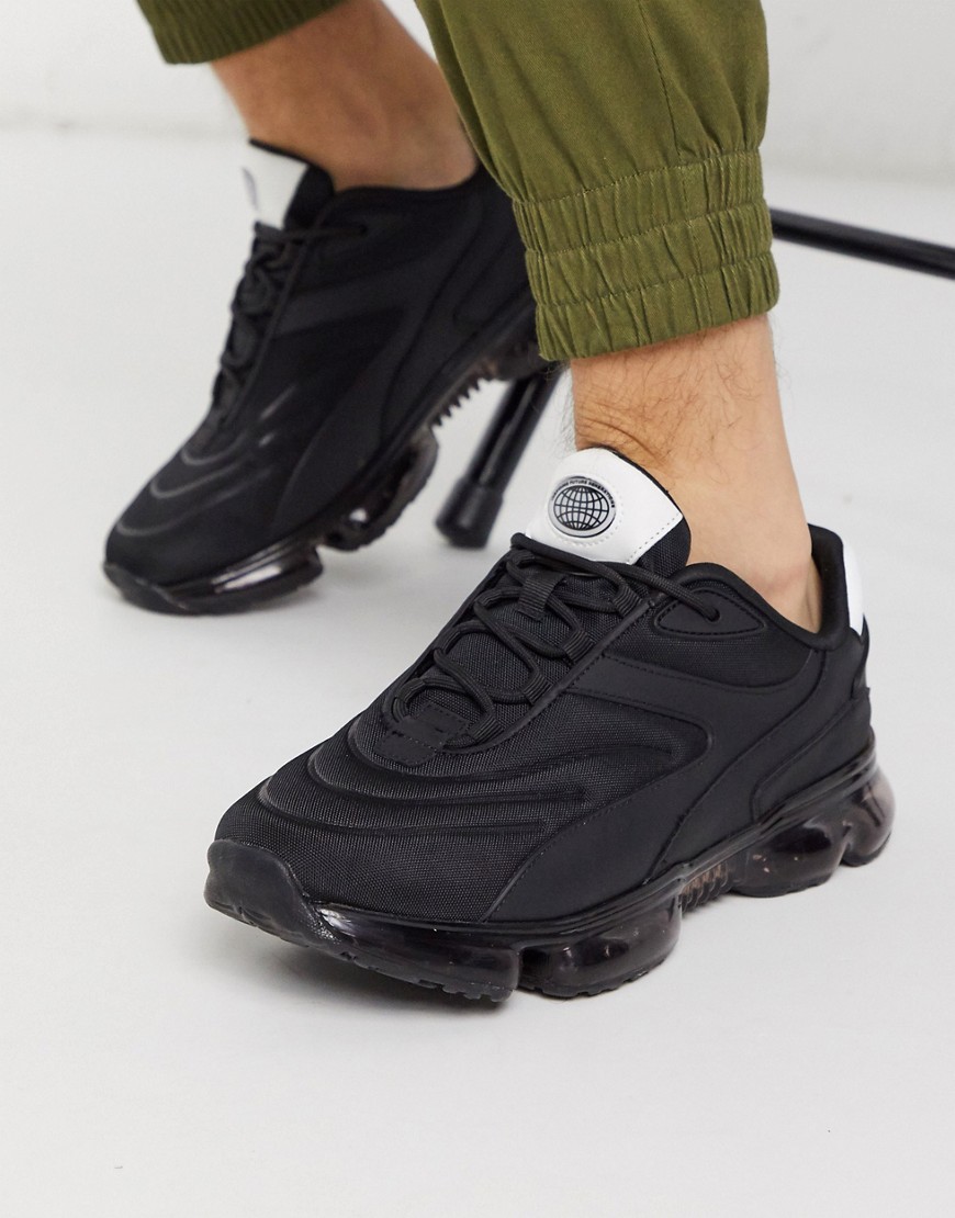 Pull&Bear - Sneakers chunky nere-Nero