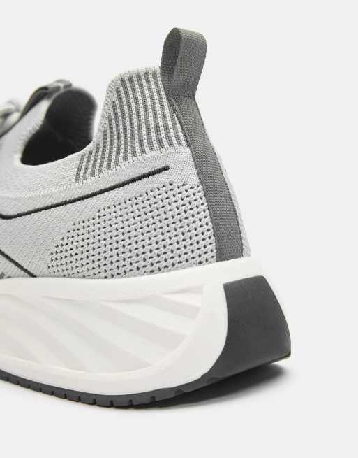 Pull&Bear - Sneakers in tessuto grigie, 2 di 4