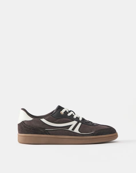 Pull&Bear - Sneakers rètro marroni - view 1