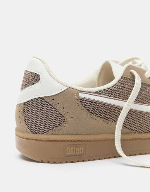 Pull&Bear - Sneakers rétro testurizzate marroni, 4 di 4