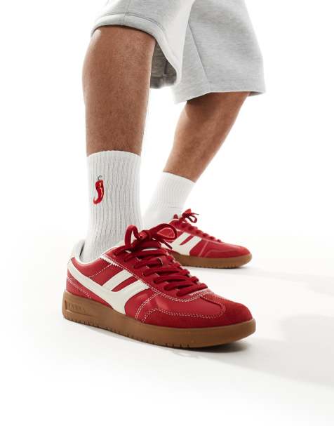 Pull&Bear - Sneakers rosse con suola in gomma rétro - view 1