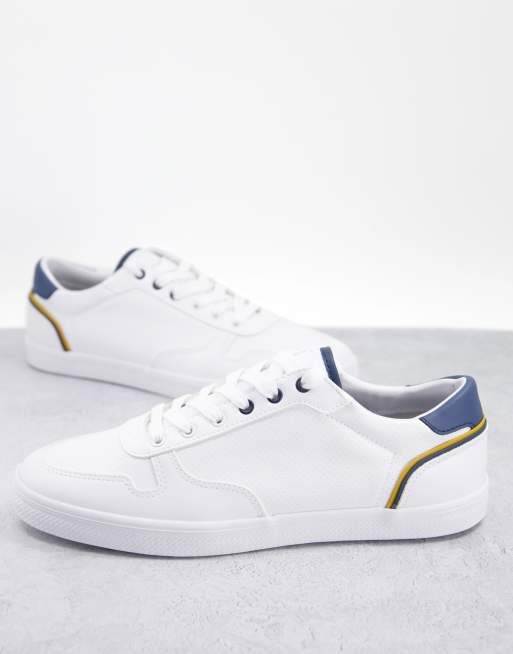 Pull&Bear sneaker in white and black