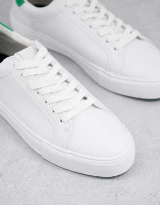 white shoes with green back