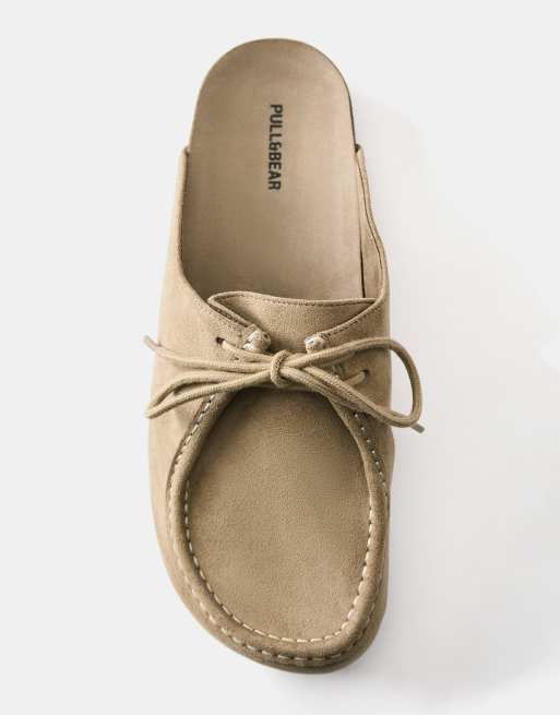 Pull&Bear snøremules i ecru, 4 af 5