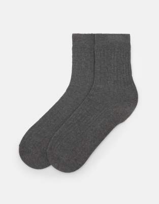 Pull & Bear - Socken aus Baumwolle in Grau