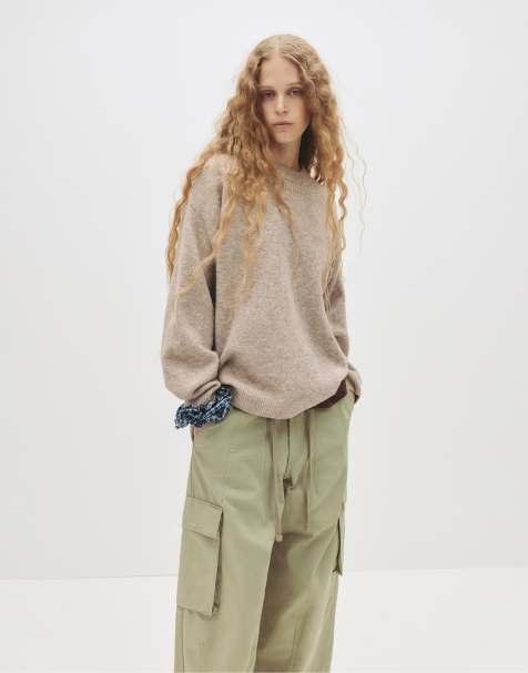 Pull&Bear Soft knit sweater in brown - view 1