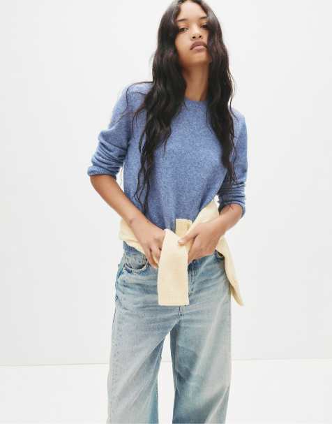Pull&Bear Soft regular fit jumper in indigo - view 1