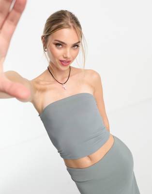 Check strapless top - PULL&BEAR