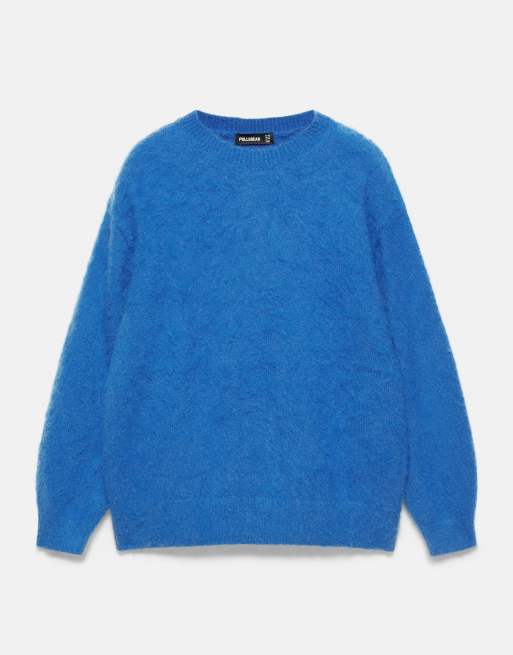 Pull&Bear Soft-touch jumper in blue with wool, 5 of 7