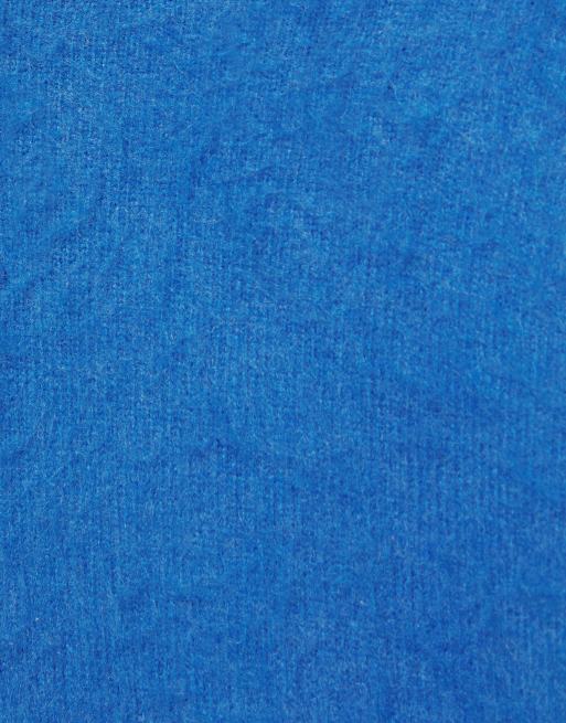 Pull&Bear Soft-touch jumper in blue with wool, 6 of 7