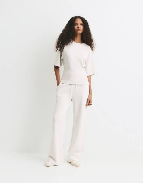 Pull&Bear soft touch set in beige - view 1