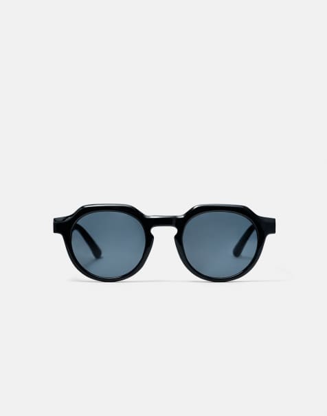 Pull&Bear – Sonnenbrille in Schwarz mit Schildpatt-Effekt - view 1