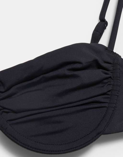 Pull&Bear - Sort balconette-bikinitop, 4 af 4