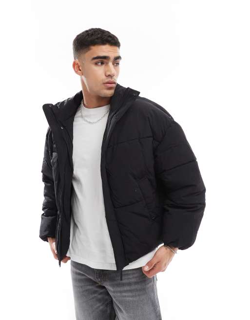 Pull&Bear - sort dynejakke