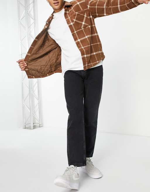Pull&Bear - Sort jeans i dad-pasform