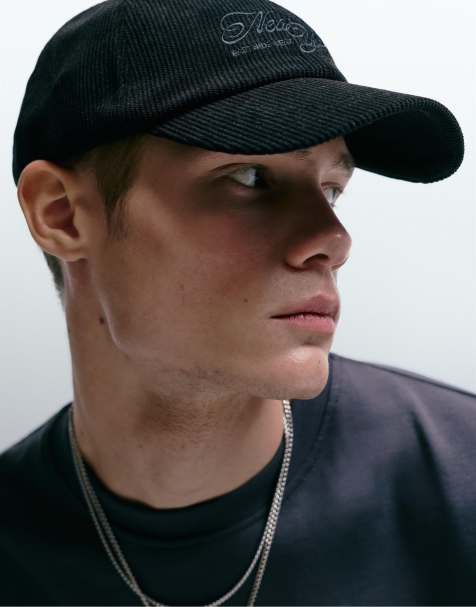 Pull&Bear - Sort kasket i fløjl - view 1