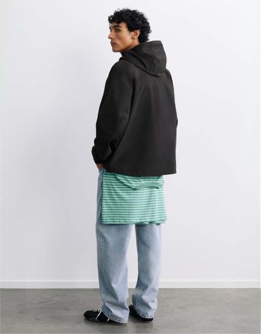 Pull&Bear - Sort let regnjakke, 2 af 7
